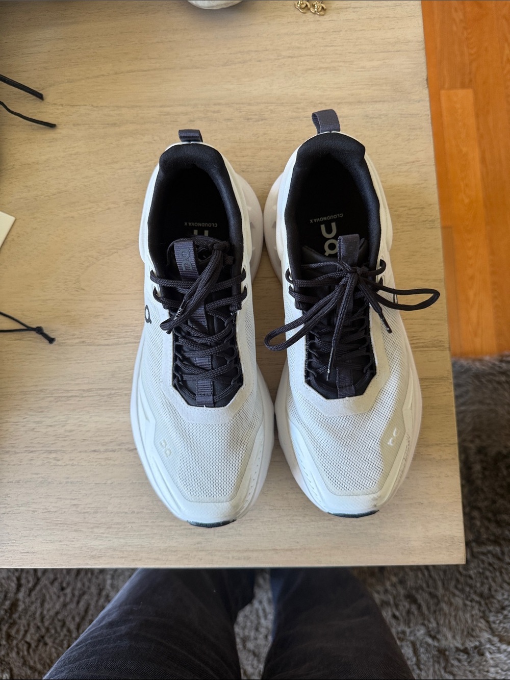 On Cloudnova white/black women’s sneakers